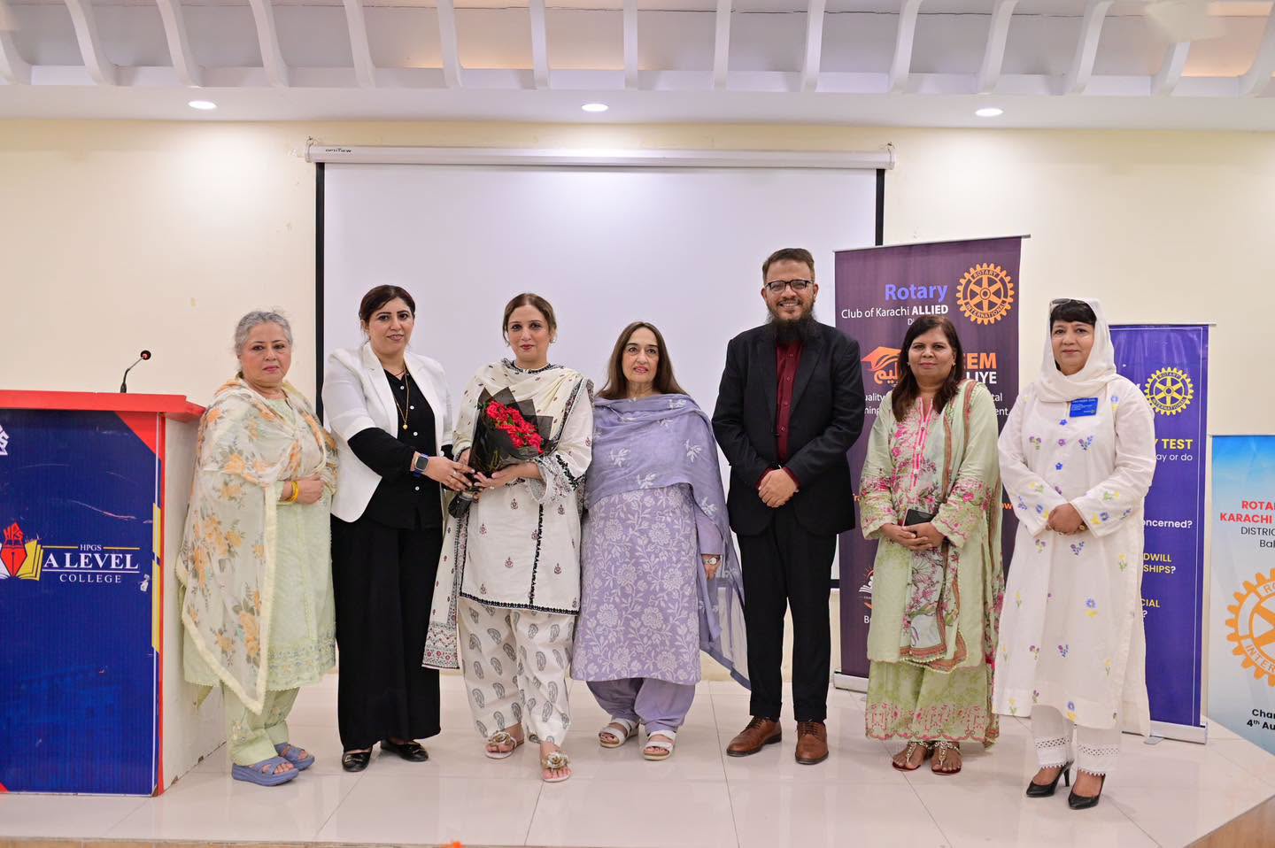 HPGS and Rotary Club representatives at the educator training session
