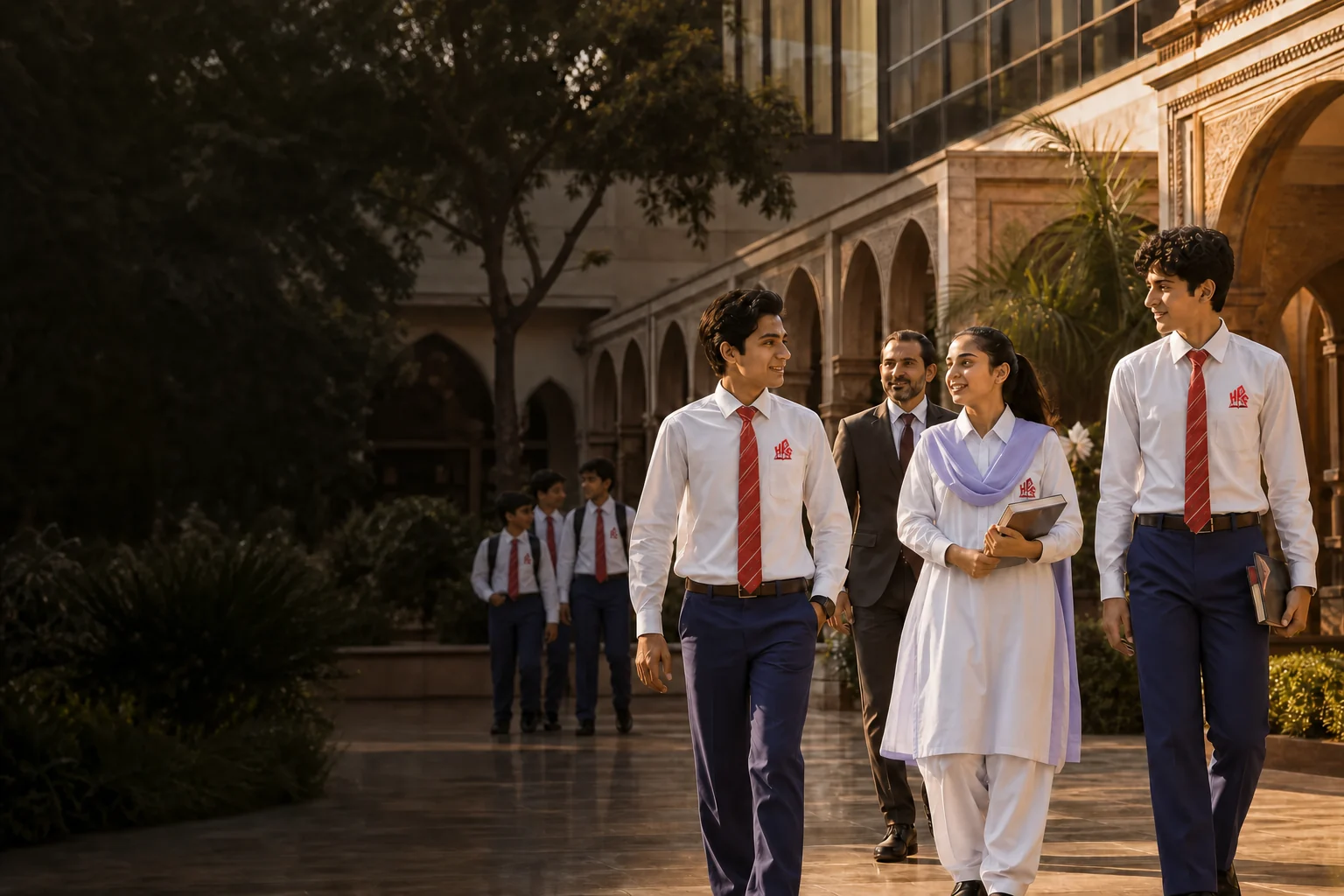 Confident students preparing for higher education