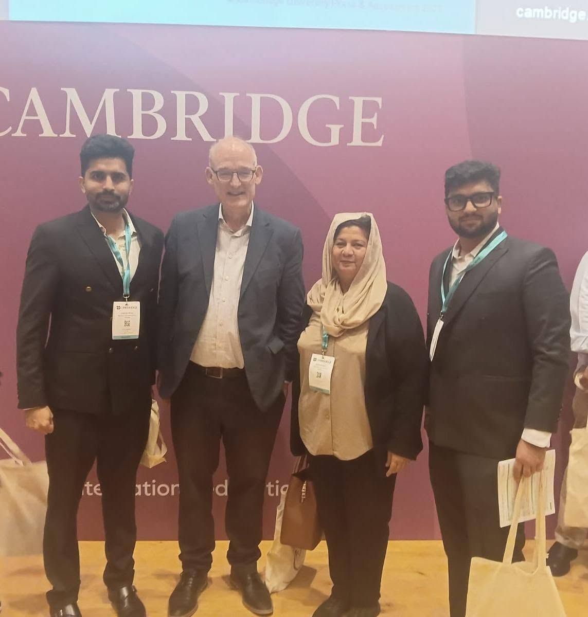 The HPGS delegation with a fellow participant at the Cambridge Schools Conference 2026