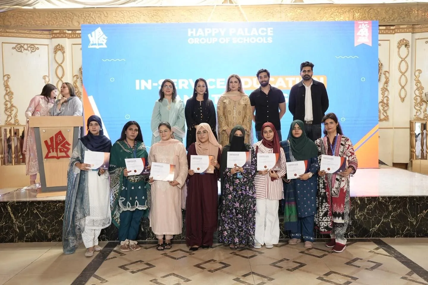 HPGS educators receiving certificates at the INSET programme