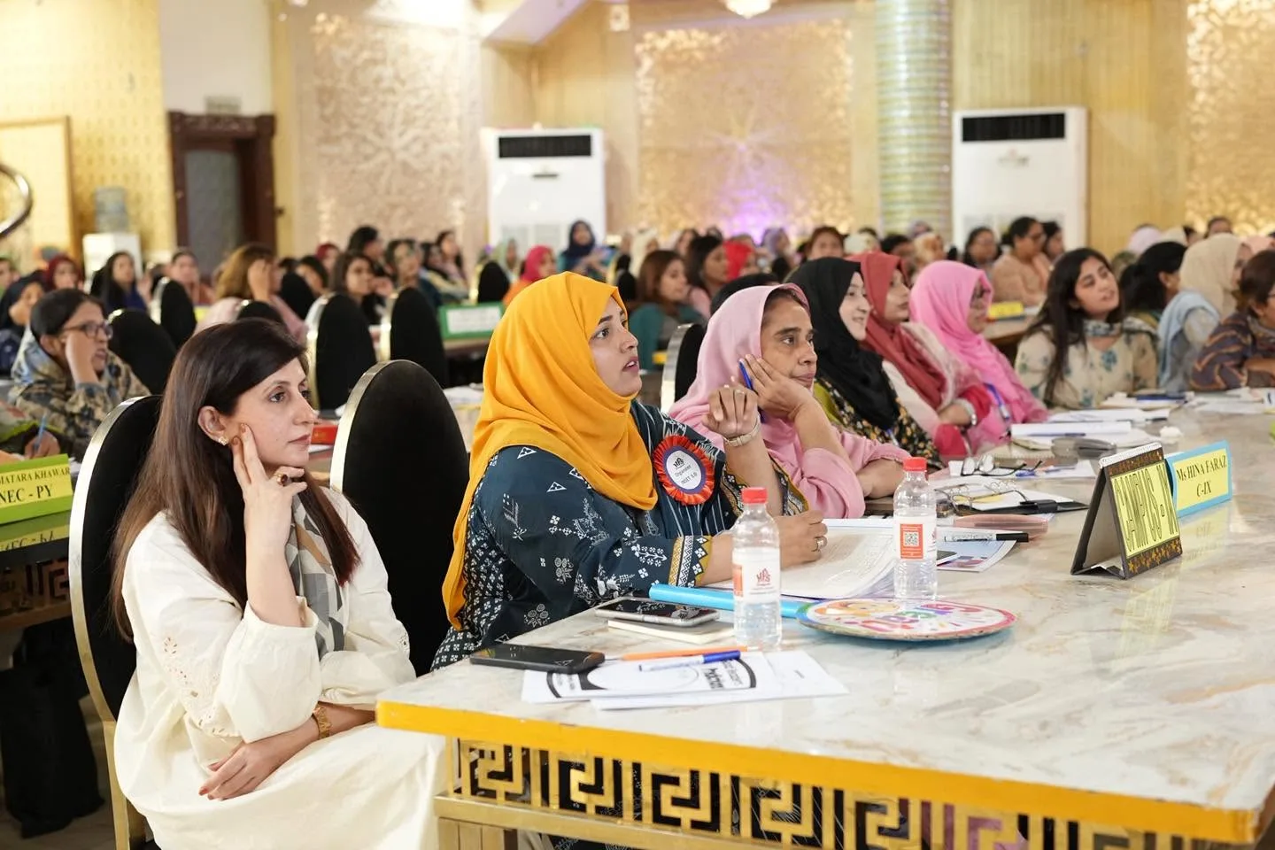 Educators focused on a live INSET discussion