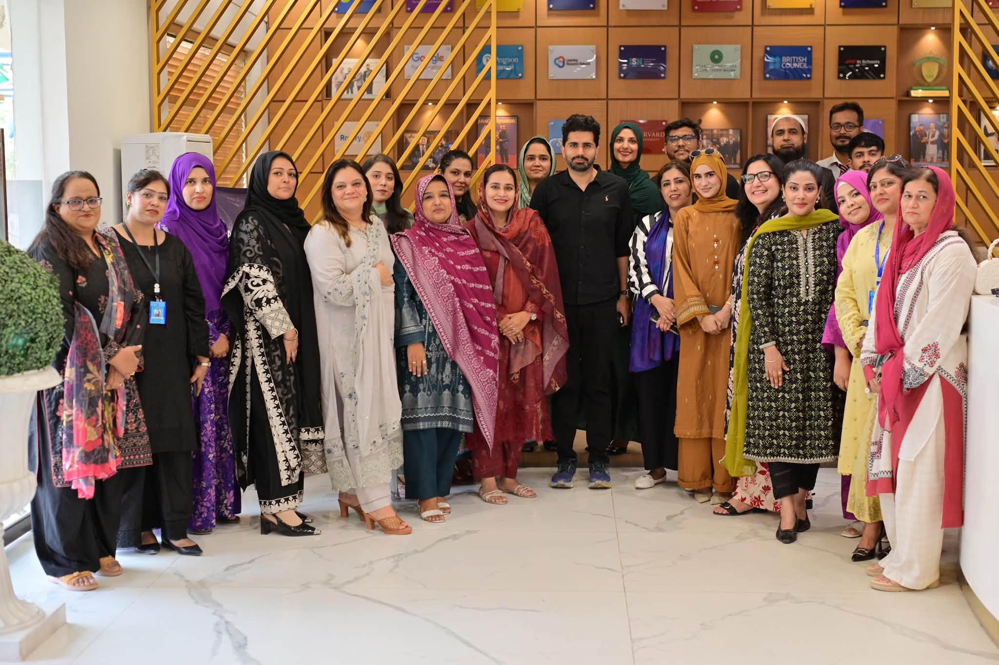 HPGS educators gathered during a community Open House